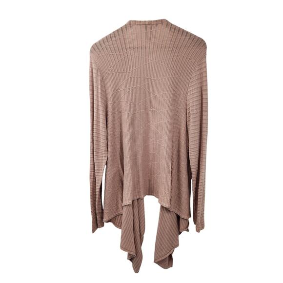 Simply Vera Vera Wang Dusty Pink Waterfall Cardigan - 1X - Picture 2 of 3